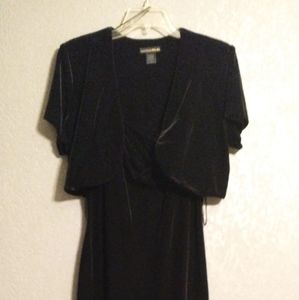 Black Velvet Evening Dress - image 1